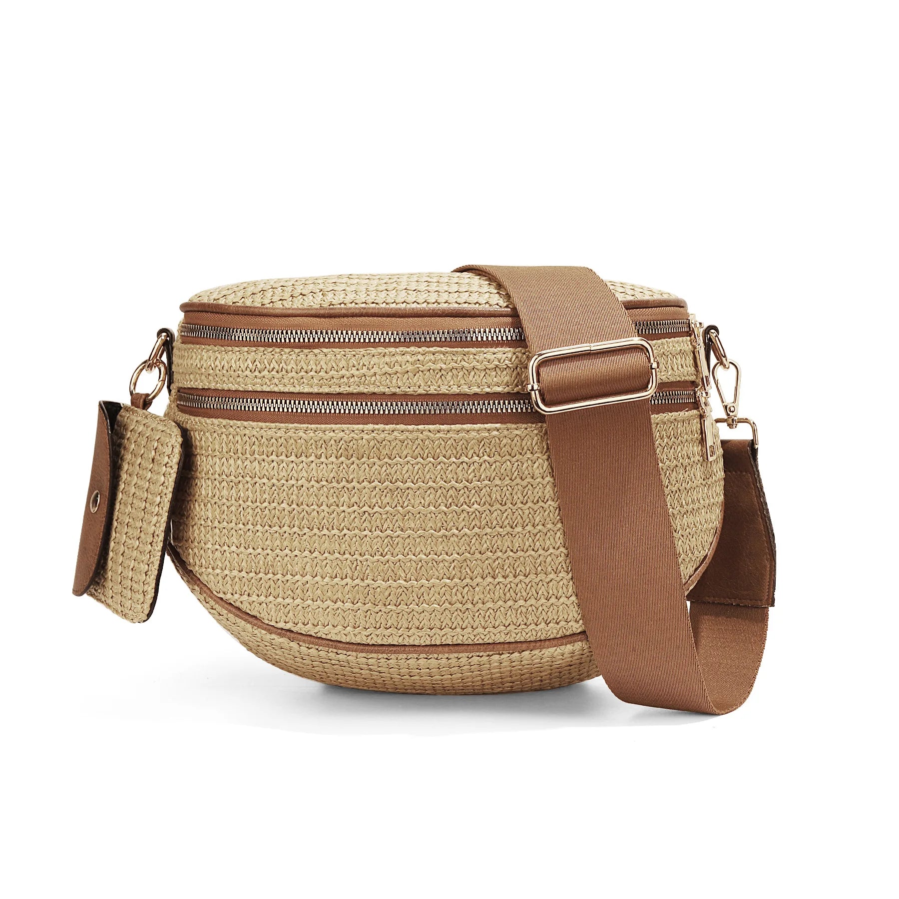 New checkered crossbody bag, shoulder bag, large-capacity shell bag