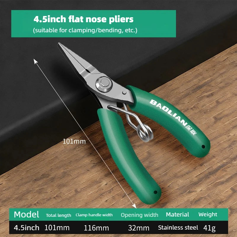 4.5 Inch Mini Handmade Pliers, Household Industrial Grade Multifunctional DIY Mini Wire Pliers, Electrician Mini Tiger Pliers