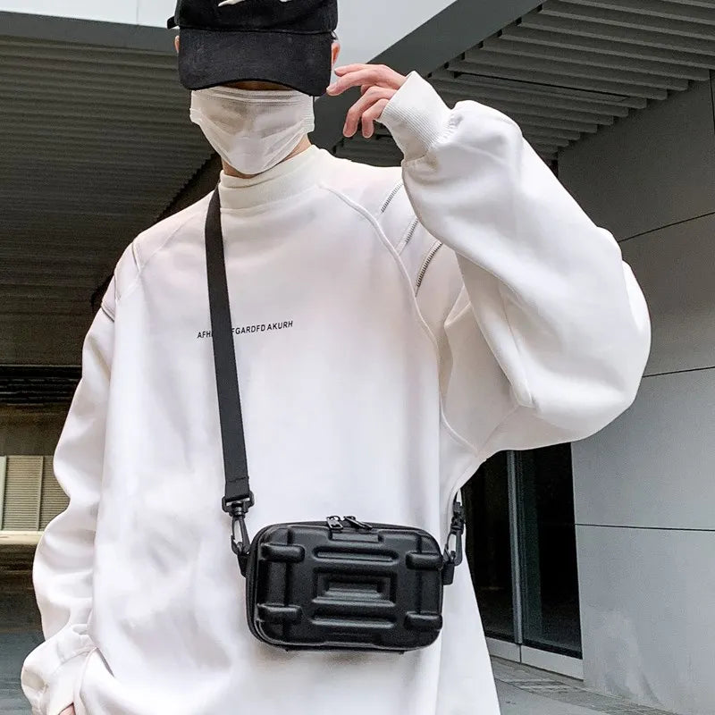 Hard Shell Crossbody Bag Waterproof Suitcase Style Shoulder bags Mini Hard Case Sling Bags for Men and Women Travel Daily Use 가방