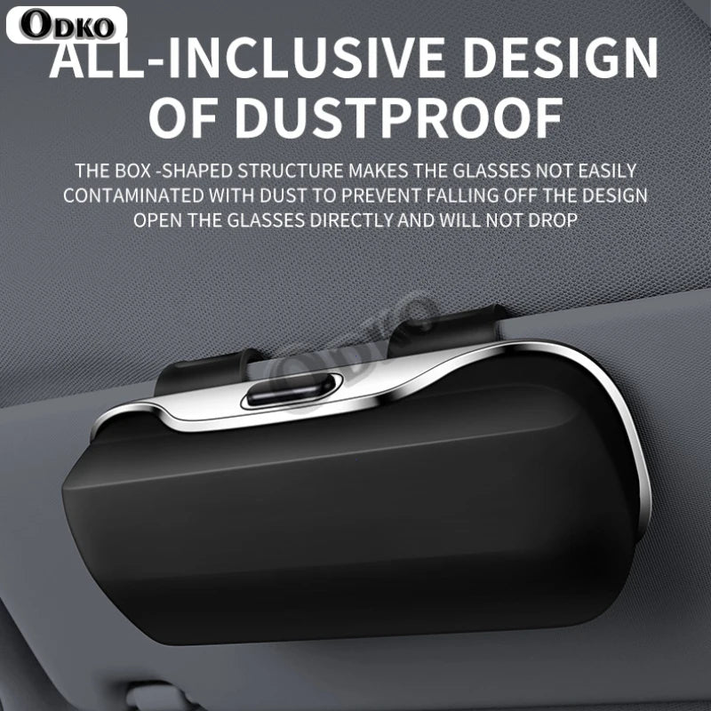 For Audi A1 A2 A4 A6 Q5 Q7 Q8 Accessories Car Visor Sunglasses Glasses Case Clip BoxSun Visor Clip-On OEM Design Eyeglass Case