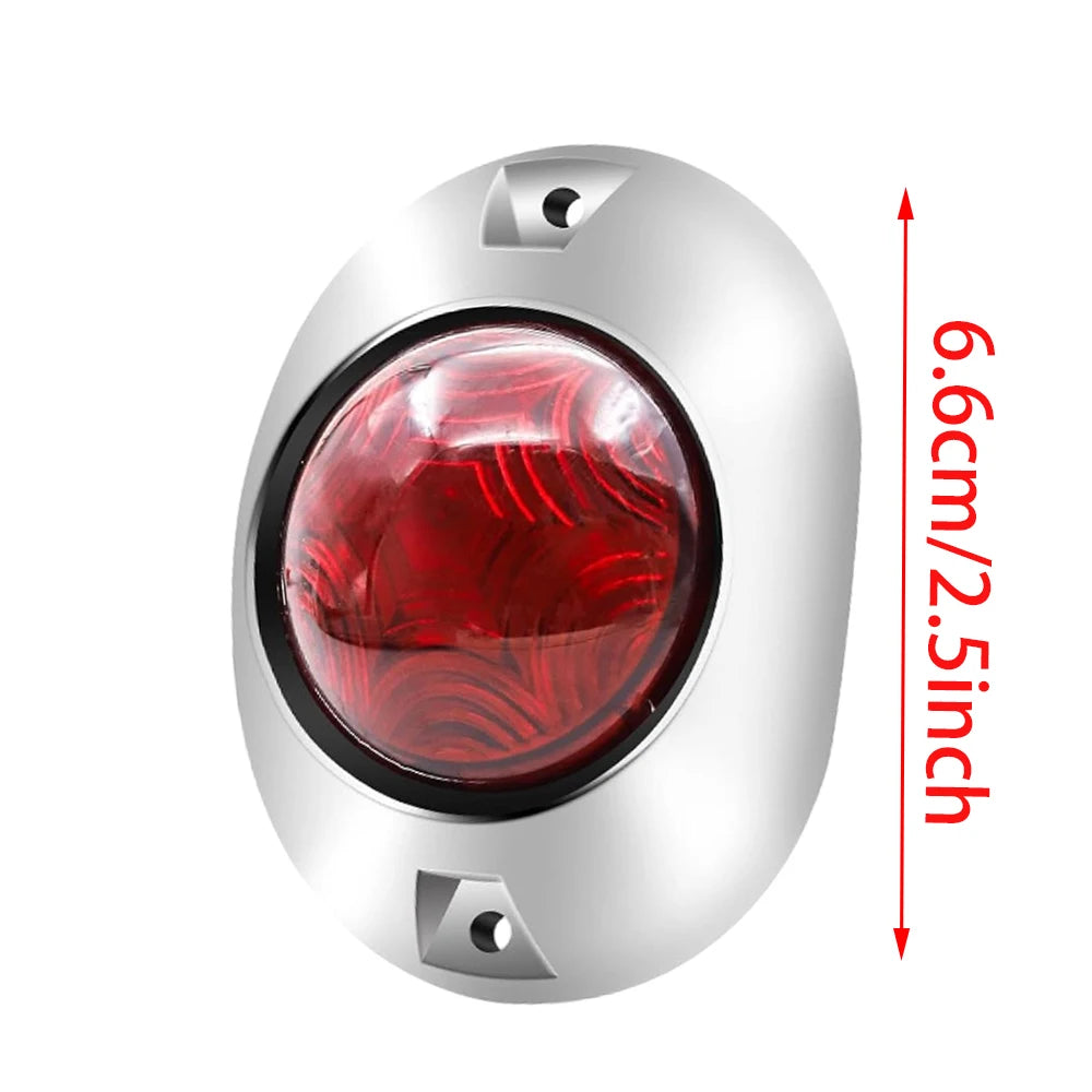 2pcs red cover red light 12V 24V 2x5LED oval side signal light strip accessories suitable for truck trailers