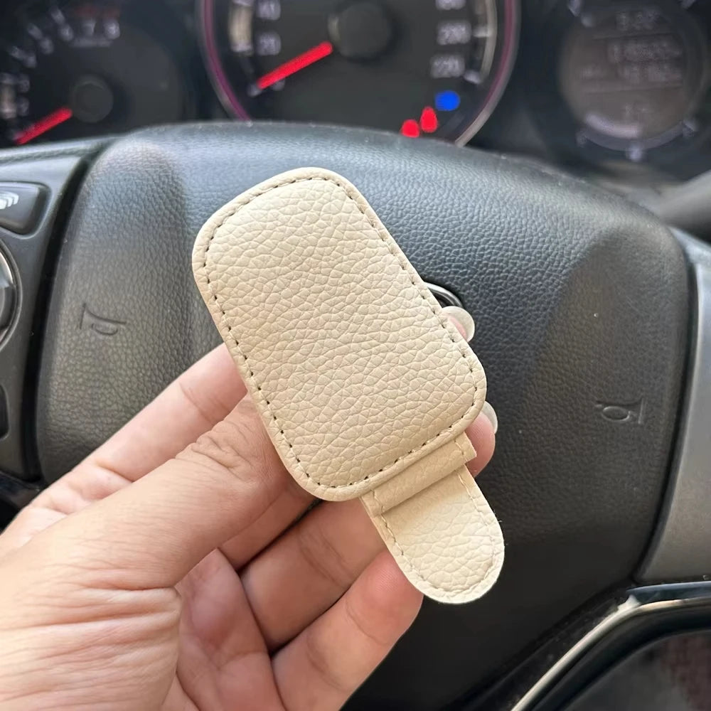 Car Sun Visor Glasses Case Holder Sunglasses Clip Ticket Card Clip Multifunction Portable Clip Auto Interior Accessories