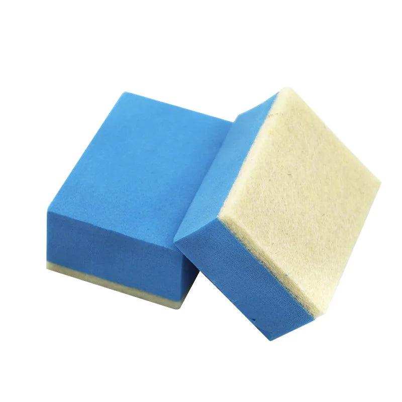 Car Cleaning Sponge Car Glass Oil Film Cleaning Wipe Wax Polish Pad Degreasing Film Shellac Cleaning Wool Felt Tools Accessories