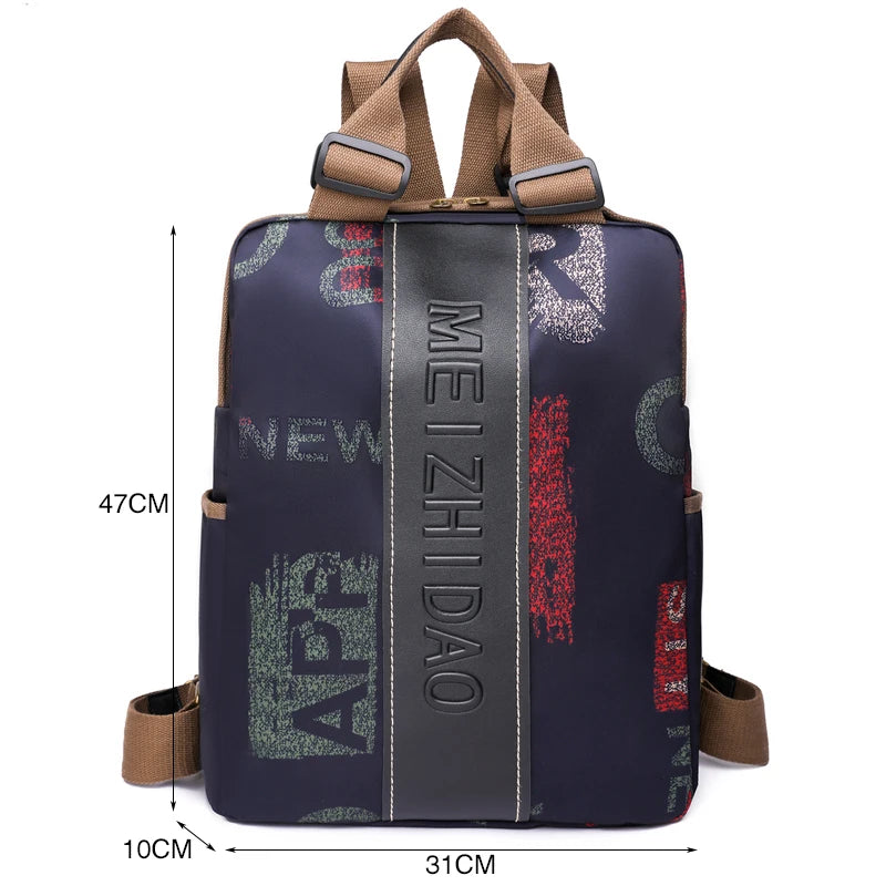 Fashion Designer Backpacks Female Canvas Rucksack Women Large Bagpack Travel Bags Big School Backpack for Students Shoulder Bag