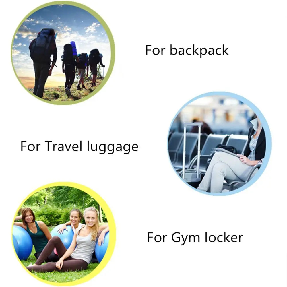 High Security Portable Cable Luggage Lock Padlock with Steel Cable Customs Code Lock Smart Combination Lock TSA Customs Lock