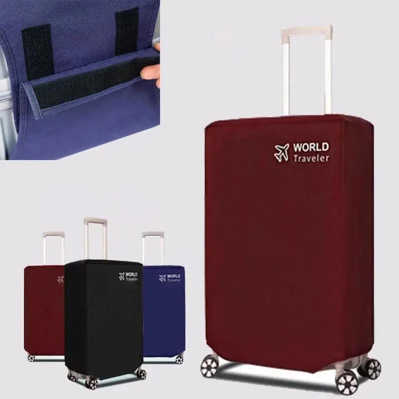 1pc durable luggage dust cover for world travelers - elastic and scratch resistant luggage protection cover, suitable for 18-32