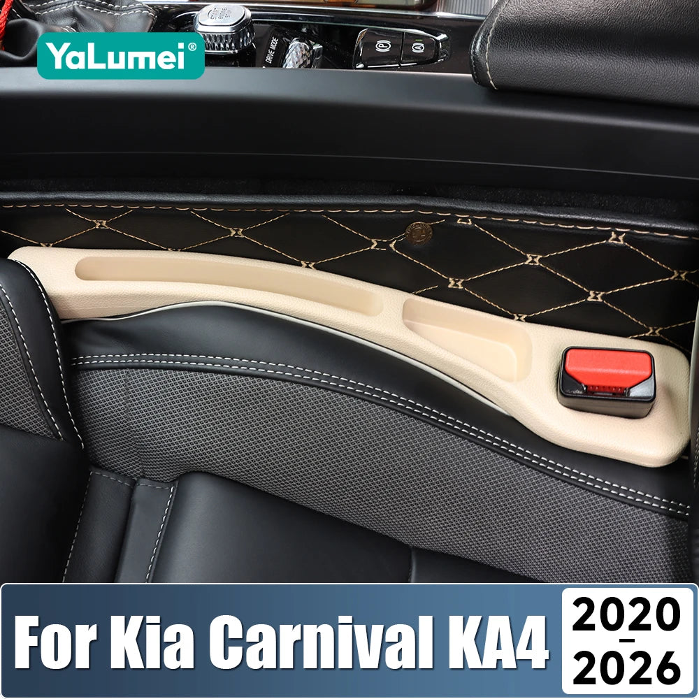 For Kia Carnival Sedona KA4 2020 2021 2022 2023 2024 2025 2026 2PCS Car Seat Leak Proof Strips Gap Side Seam Filler Storage