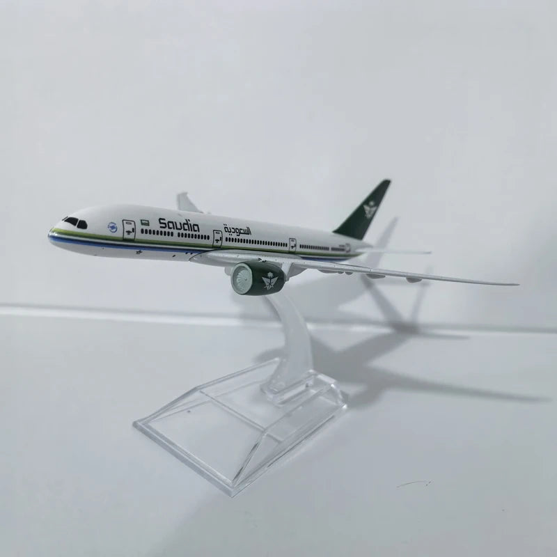 JASON TUTU 16cm Saudia B787 Plane Airplane Model Aircraft Model Diecast Metal 1/400 Scale Planes