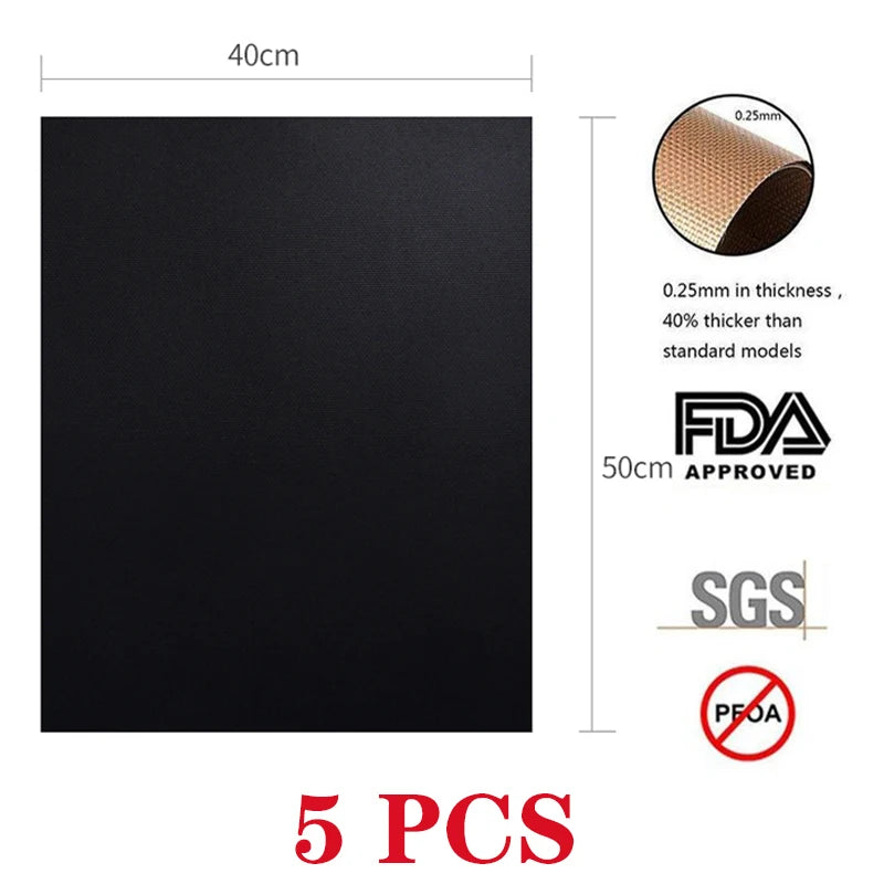 Non-stick Barbecue Mat Heat-Resistant Reusable BBQ Baking Pad Covers Foil Oilpaper BBQ Liner For Party Grill Mat Tools New
