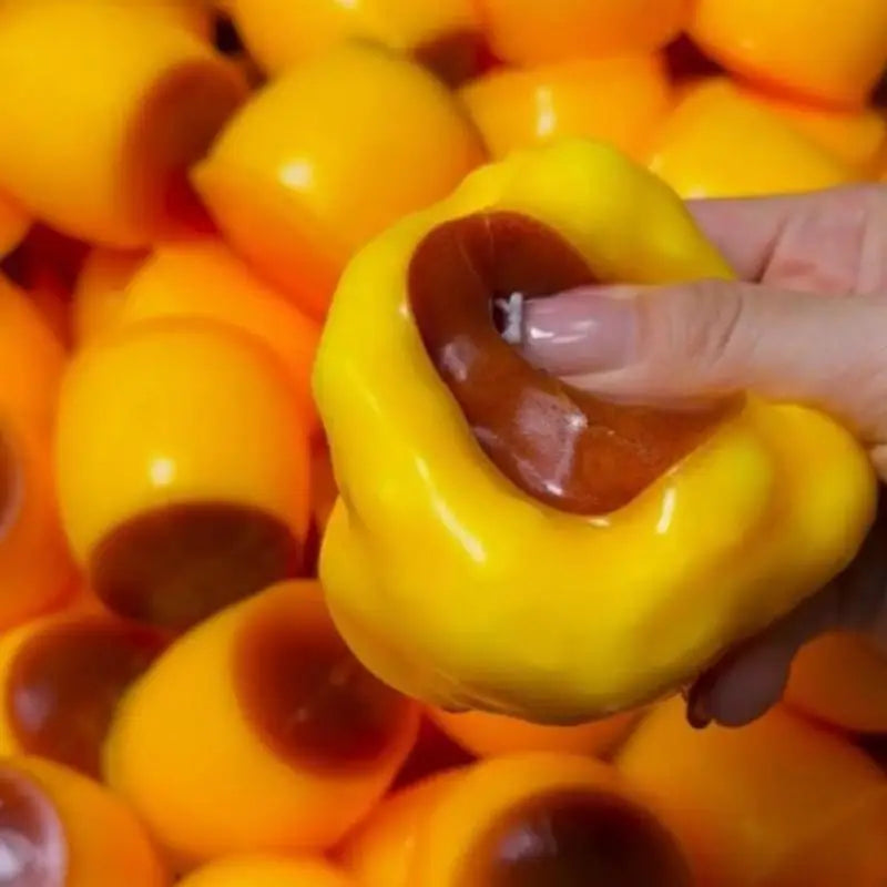 1Pcs Food-shaped Pudding Squeeze Ball Fidget Toy Caramel Pudding Stress Ball ASMR Sensory Stress Relief Toys For Kid Adult