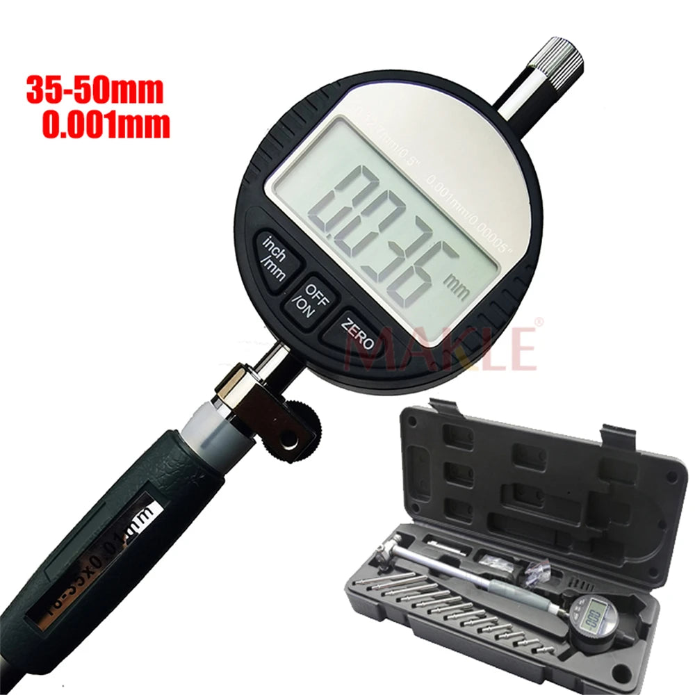MAKLE18-35-50-160mm Aluminum Alloy Digital Indicator Bore Gauges Indicator 0.01MM Dial Bore Gauge Internal Measure Cylinder tool