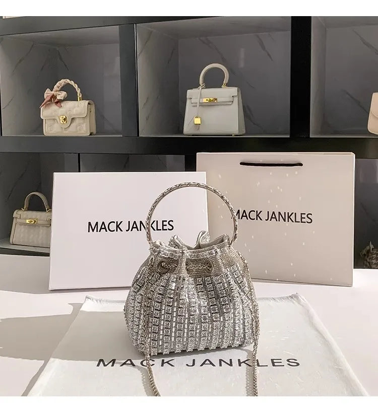 Luxury Designer Women Handbag Glitter Shiny Diamond Clutch Purse Wedding Party Banquet Bag Crystal Rhinestones Evening Bag