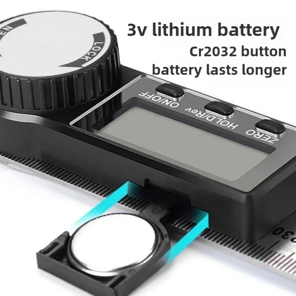 High Precision 2 in 1 Digital Angle Detector Scale Suitable for Woodworking Measurement Tools High Accuracy Mutifunction Tools