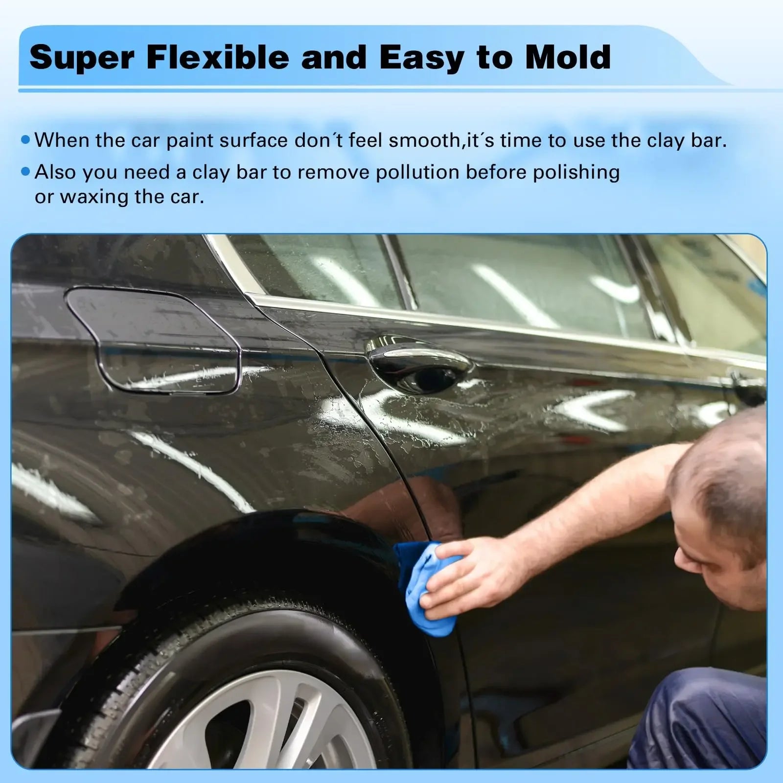 1-10Pcs Car Cleaning Clay Bar Washing Mud Car Detailing Waxing Polish Treatment Fine Grade Auto Detailing Cleaner Tool