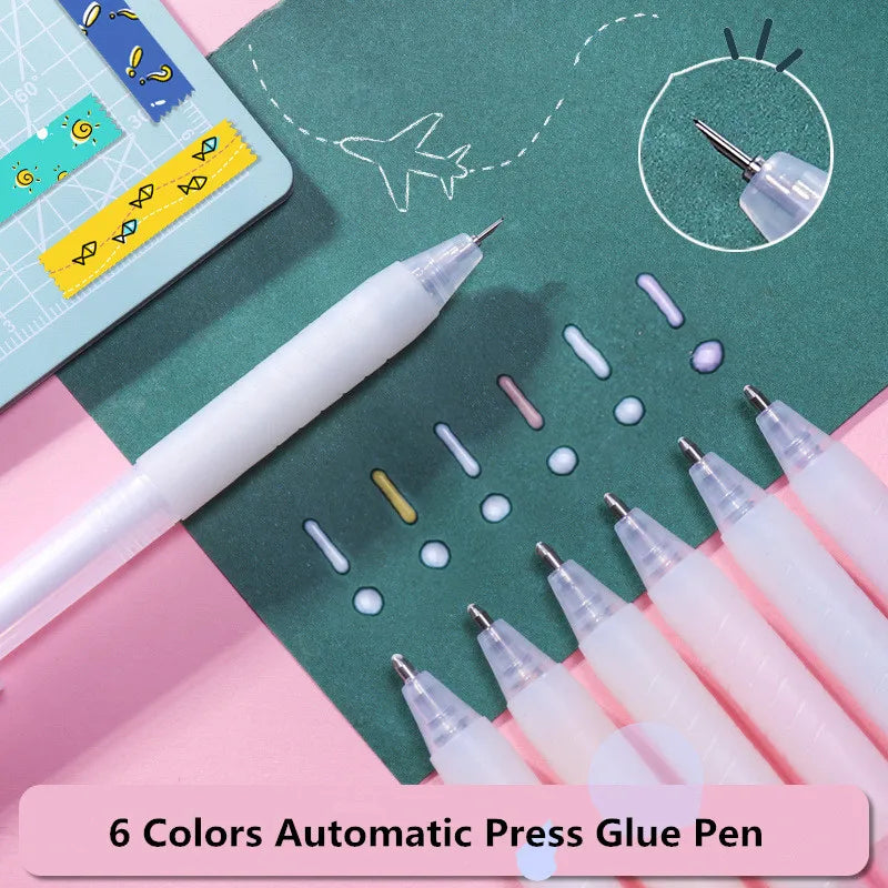 Fashion Student Colored Liquid Glue Pen Child Handmade Paper Crafts Hand Account Sticker Nail Gel Viscose Tool Fast Dry Adhesive