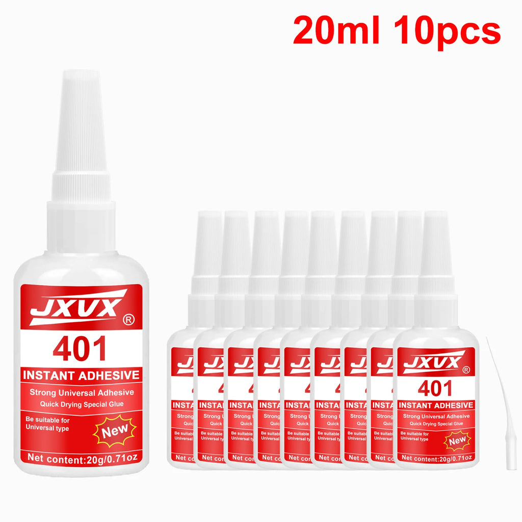 JXVX 401 Instant Strength Adhesive 20g Precision Universal Needle Force Tape for Repair of Various Materials 1-10pcs