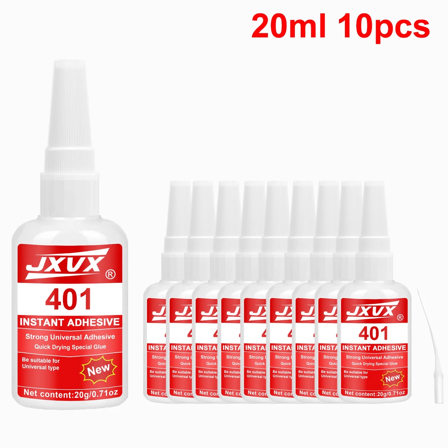 JXVX 401 Instant Strength Adhesive 20g Precision Universal Needle Force Tape for Repair of Various Materials 1-10pcs