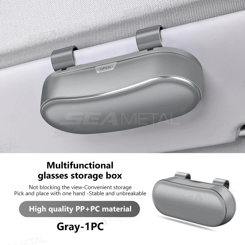 BLALION Car Glasses Holder Auto Sun Visor Glasses Case Organizer Sunglasses Box Holder Visor Sunshade Car Holder For Glasses