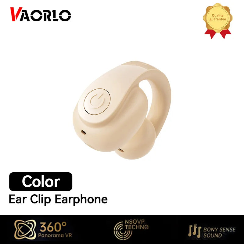 Bluetooth5.4 Single Wireless Earphone Ear-Clip Business Headphone HIFI Stereo TWS Music Headset Sports Earbuds For Xiaomi iphone