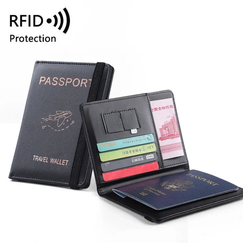 Multi-Function Passport Cover Fashion Pu Leather Case Holder Large Capacity Travel Necessary Information Storage Accessorie Item