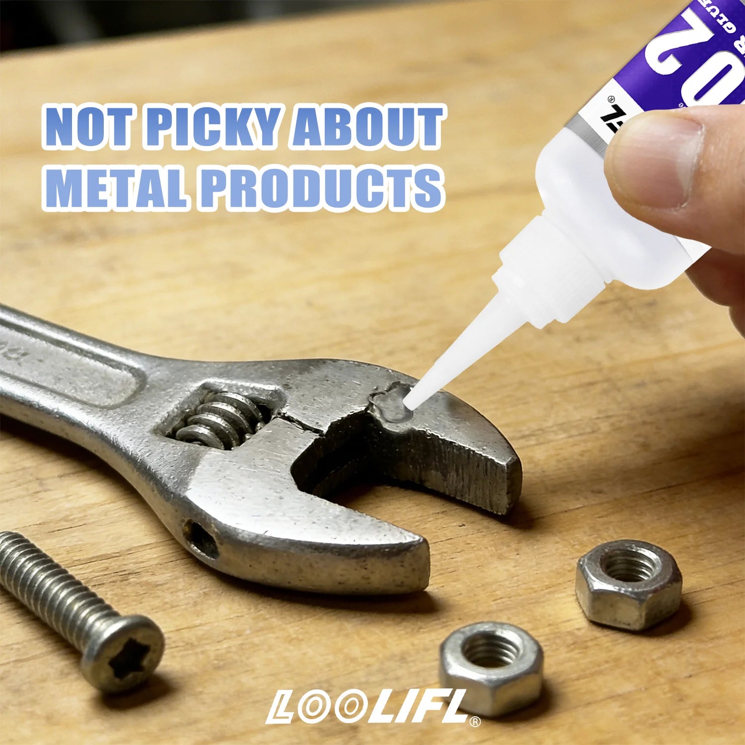Loolifl 502 Super Glue Multi-Purpose Adhesive, Suitable for Metal, Plastic, Diy, and Small Craft Repairs 20g Quick-Drying Glue