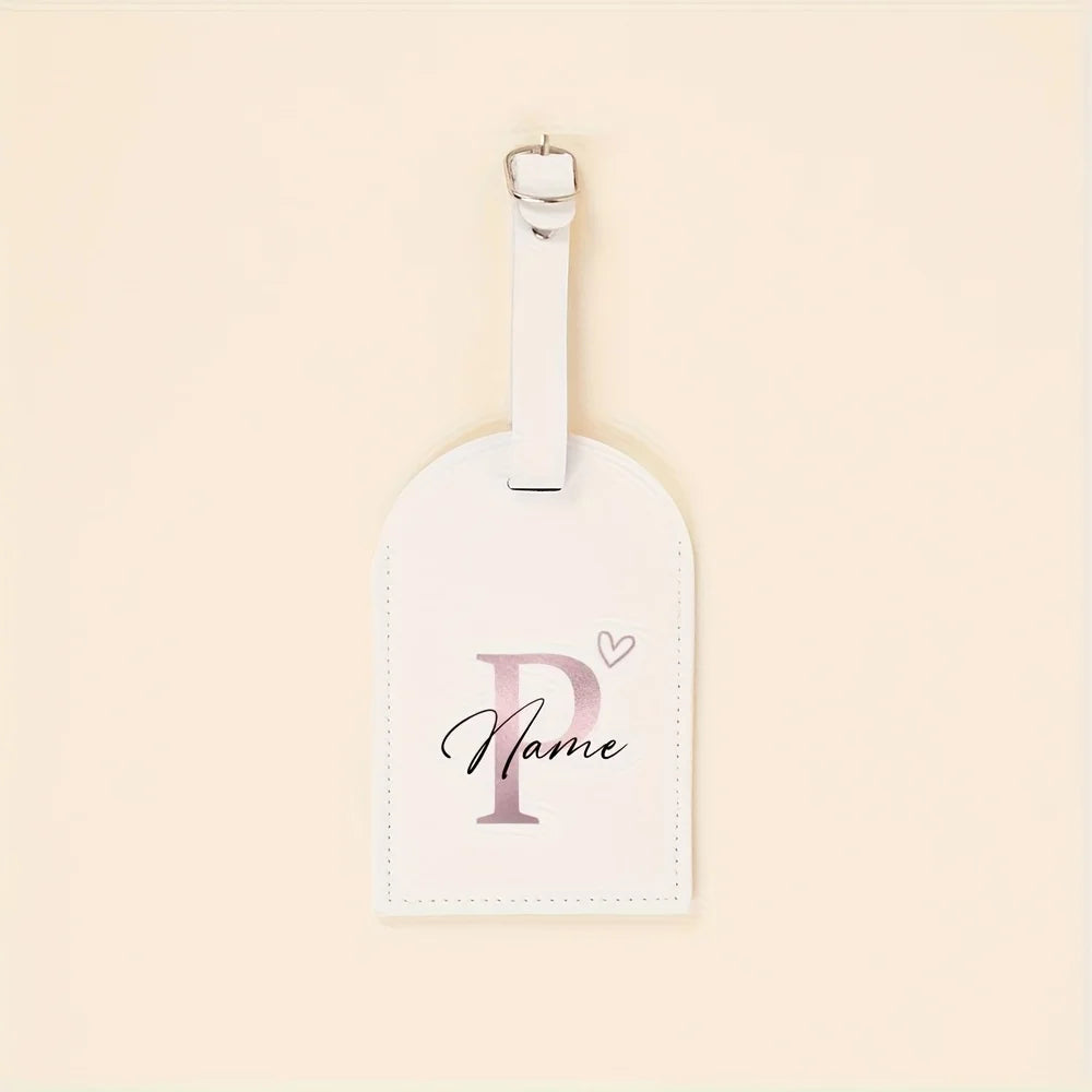 Custom Name Tag Font Name/Initials Wedding Travel Gift Customizable Letter (A-Z) Premium Luggage Identifiersuitable for Bags