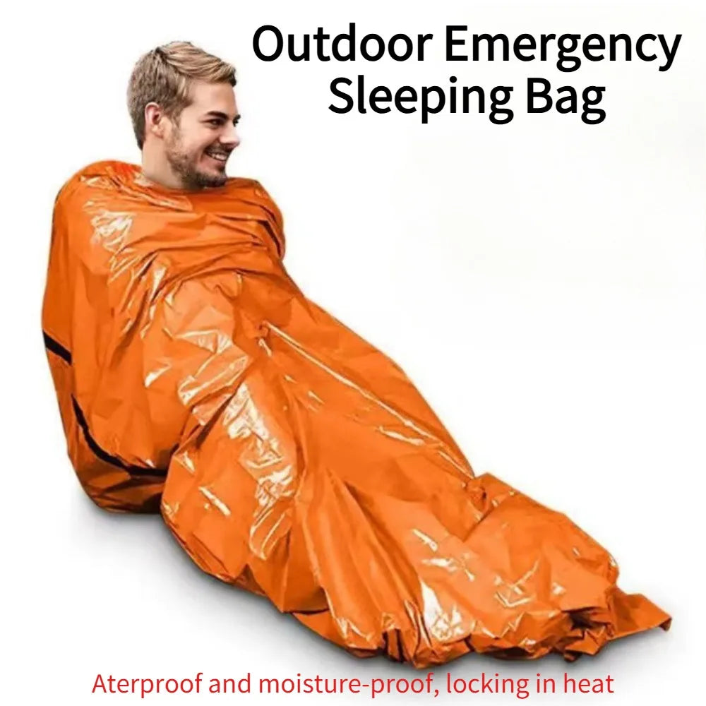 1pcs Outdoor First Aid Survival Raincoat Camping Wilderness Emergency Insulation Warm Gear Body Protection Survival Blanket