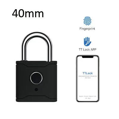 Waterproof Travel Portable Security TTlock App Keyless Biometric Padlock With Fingerprint Reader