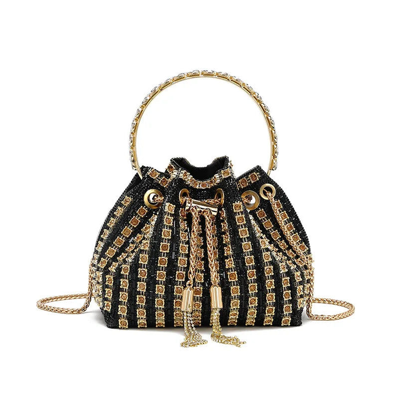 Luxury Designer Women Handbag Glitter Shiny Diamond Clutch Purse Wedding Party Banquet Bag Crystal Rhinestones Evening Bag