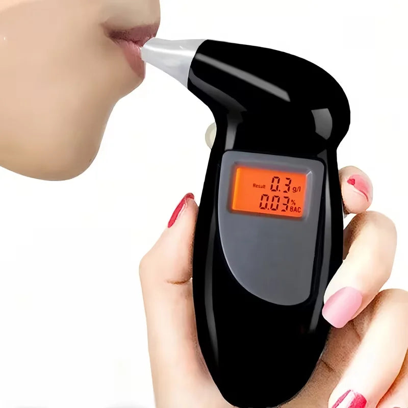 Alcohol Tester Handheld Breathalyzer, Universal Type for Automotive Accessories (Battery Not Included)