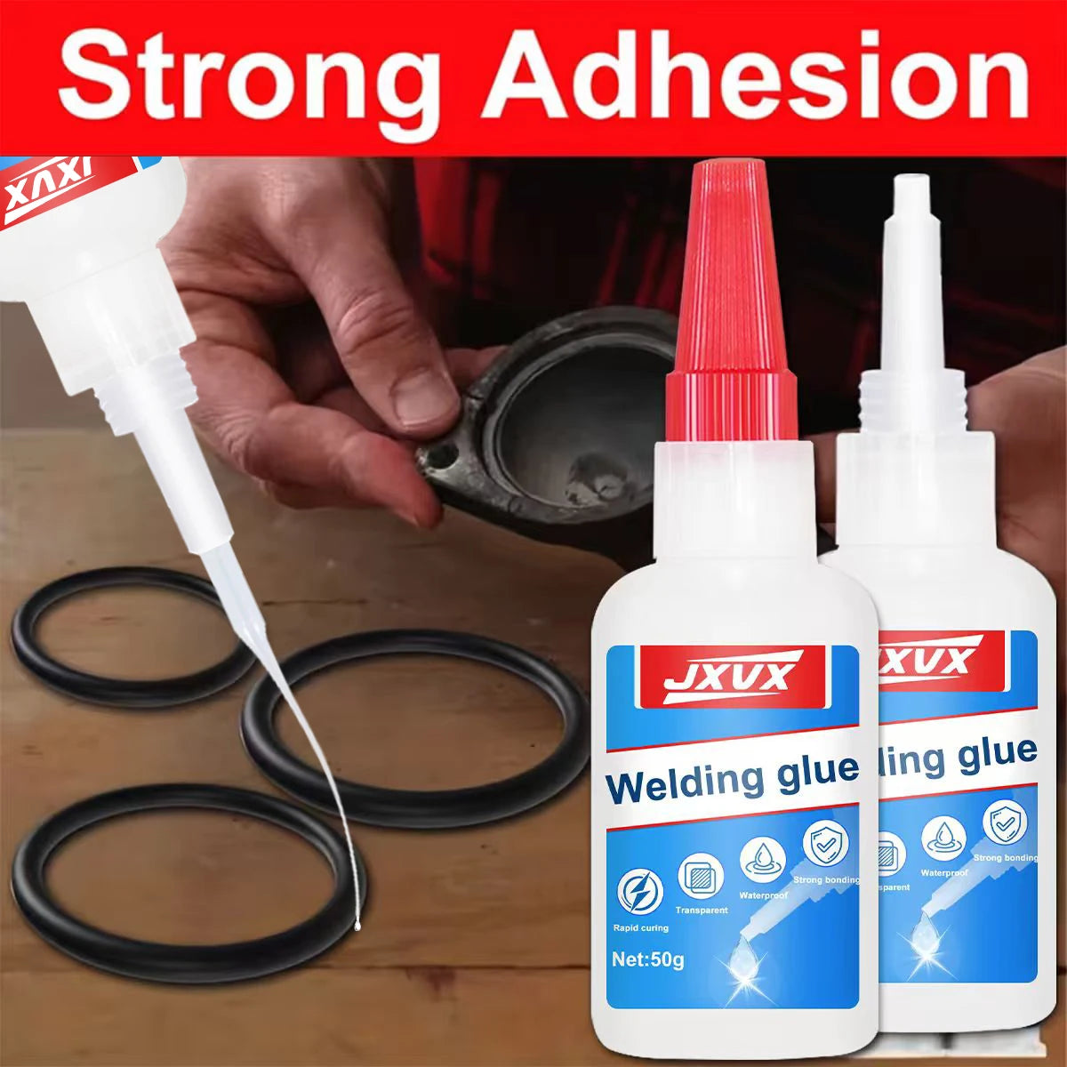 Super Strong Quick Grounding Glue Rubber Metal Wood Plastic Instant Glue Repair Resin Ceramic Metal Glass Quick Dry Adhesive Car Repair Tools at Home, 35/50g