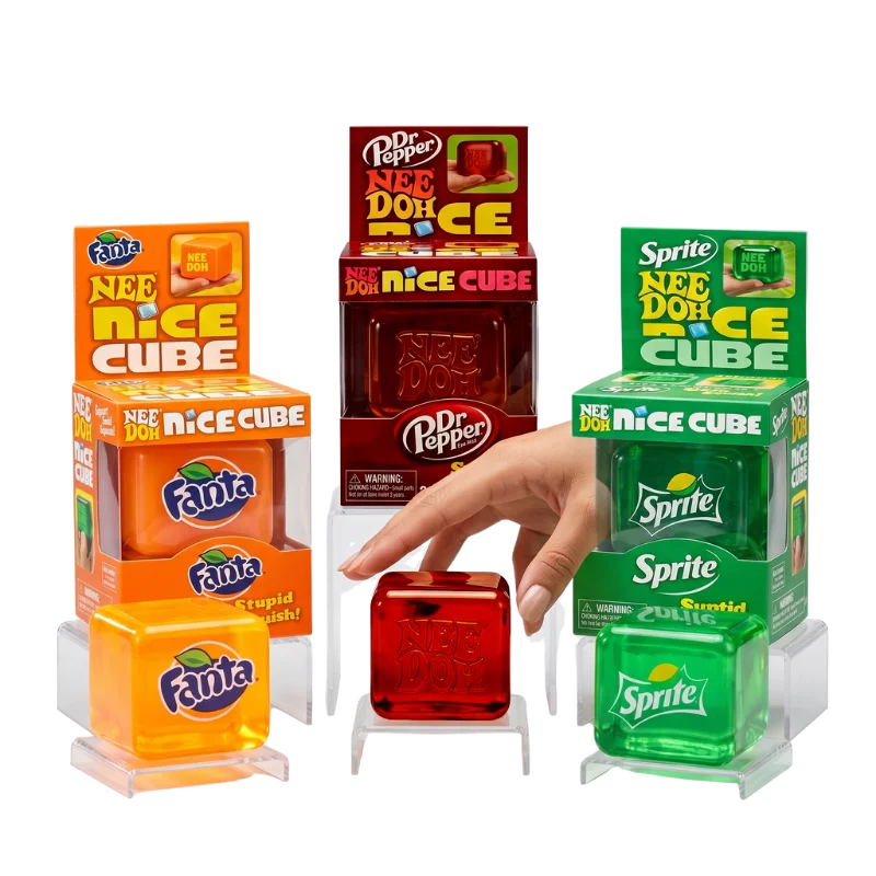 &New Needoh Nice Cube Sensory Stress Reliever Fidget Tool for Anxiety & Focus Desk Sensory Cube for Adults & Kids