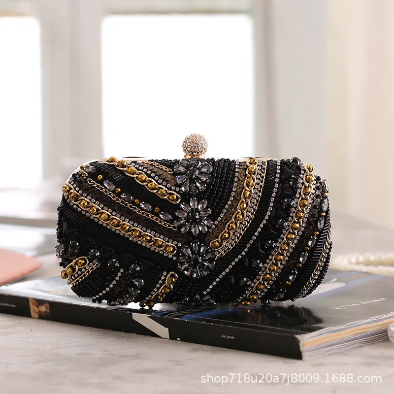 High Quality Beaded Bag Shape Wedding Dinner Party Ladies Beaded Embroidery Evening Bag