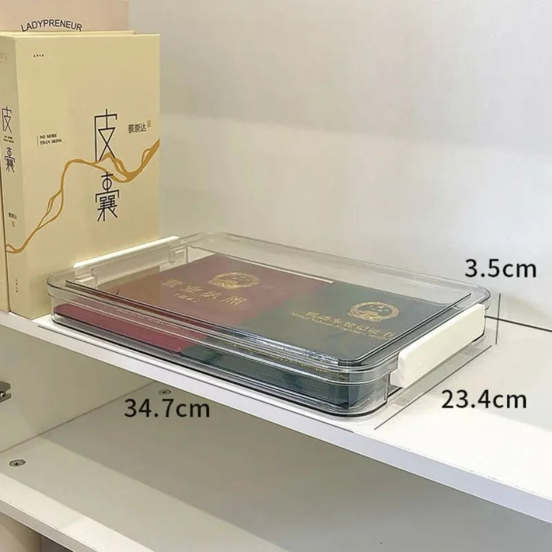 1pc/Test paper file sorting box Account book storage box A4 paper certificate storage box.