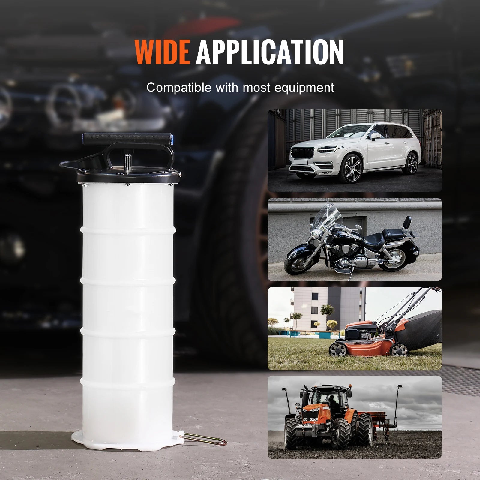 SucceBuy 6.5L Fluid Extractor Manual Hand-Operated Car Brake Oil Changer with Hose Vacuum Fluid Oil Pump for Car Accessories