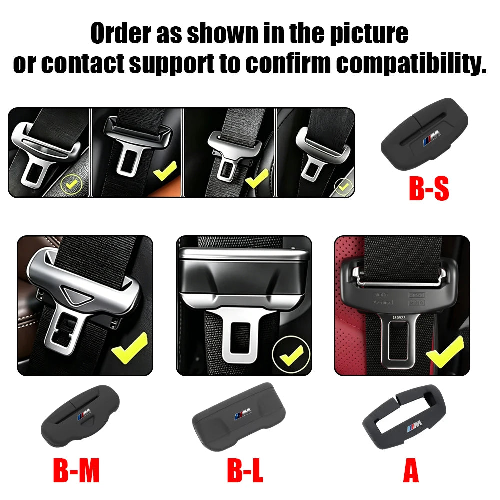 Car Seat Belt Buckle Silicone Protective Cover / Anti-Scratch Sleeve Stickers For BMW G80 G06 G07 G42 G14 G15 G16 F82 F20 F21 F8