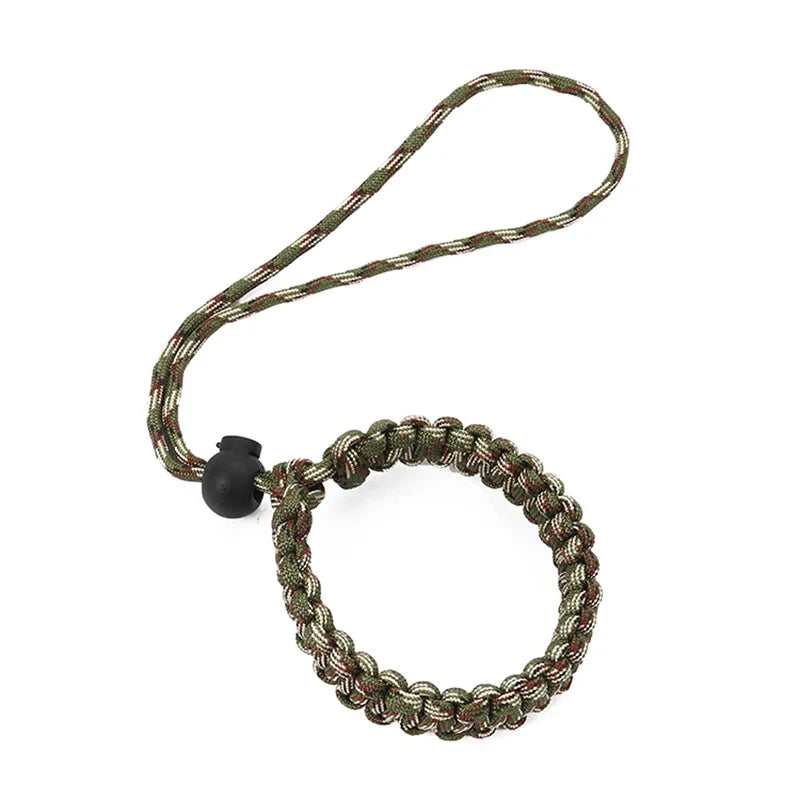 1PC Hand Wrist Strap Hand Braided Paracord Wrist Lanyard Adjustable Anti-drop Strap for Keys Small Gadgets Outdoor Use
