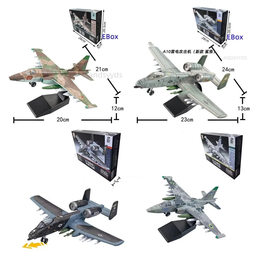 Creative Military Series Building Blocks A-10 Thunderbolt II Warthog Plane Stealth Fighter Heavy Truck Model Toys For Boy Xmas