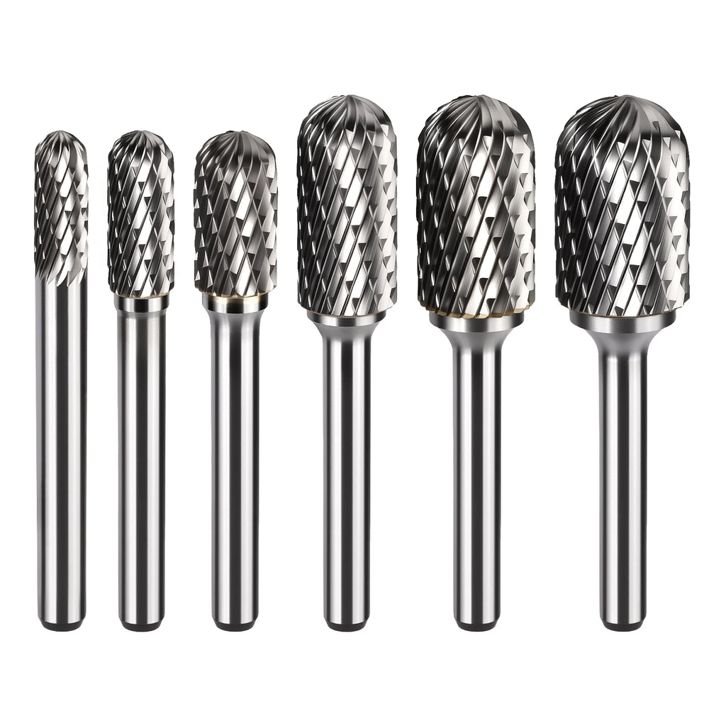 6mm CX Type Head Carbide Rotary File Tool Point Burr Grinder Abrasive Tools Drill Milling Carving Bit Tools For Metal