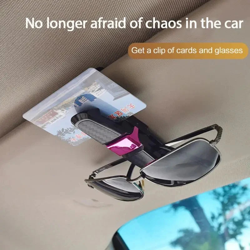 Universal Car Eyeglass Holder Clip Sun Visor Sunglass Storage Organizer Support for Auto