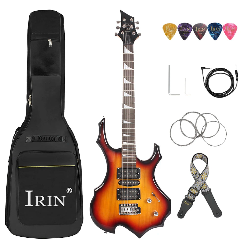 IRIN Electric Guitar 24 Frets 6 Strings Maple Body Electric Guitar Guitarra with Bag Strap Necessary Guitar Parts & Accessories