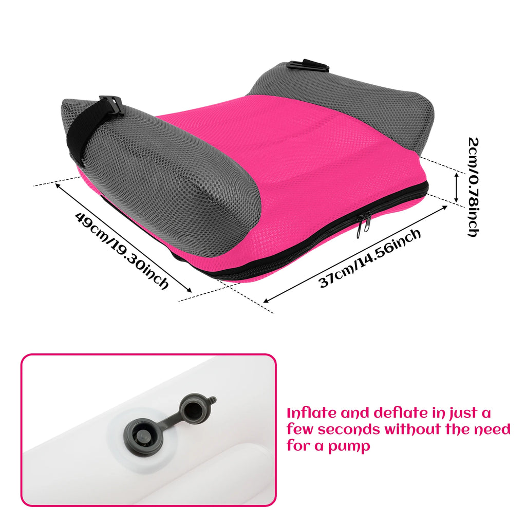 Inflatable Car Booster Seat Cushion PVC Travel Portable Booster Cushion with Storage Bag for Kids Comfort and Safety Travel