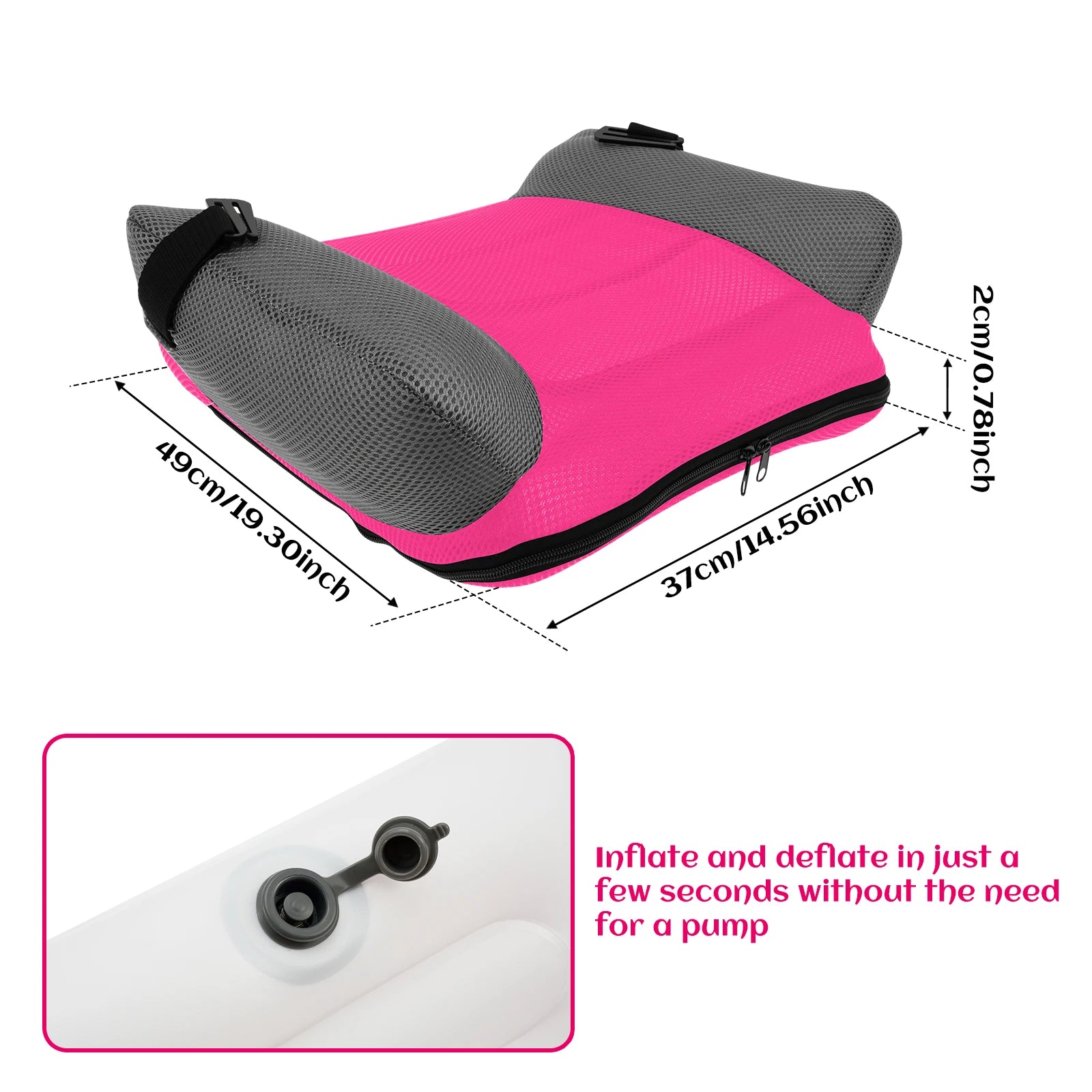 Inflatable Car Booster Seat Cushion PVC Travel Portable Booster Cushion with Storage Bag for Kids Comfort and Safety Travel