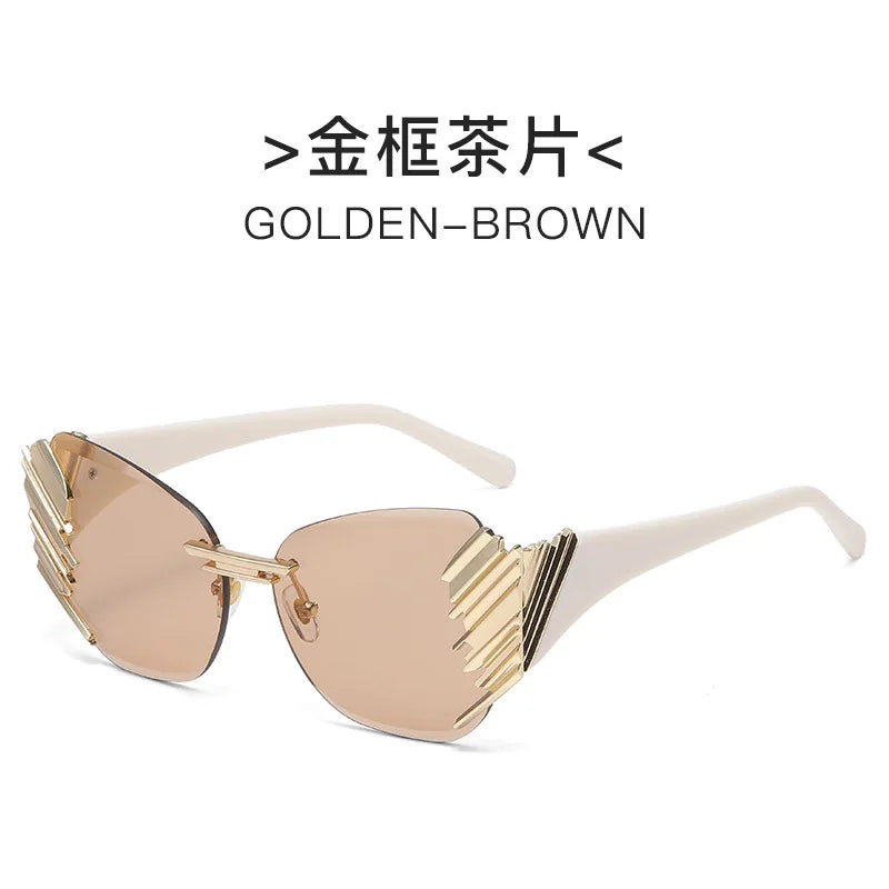 2026 Stylish Rimless Cut Edge Sunglasses Modern Trendy Framless Eyewear Unisex Versatile Fashion Shades Designed for Daily