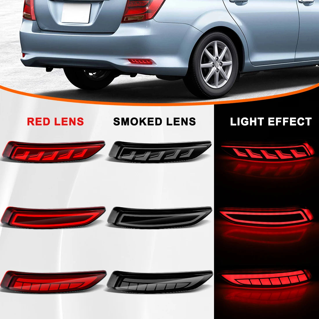 For Toyota Axio Corolla 2015-2018 Rear Bumper Reflector Lights For Lexus LS460 LS600hL 13-16 Brake Lamp 81910-50010 81920-50010