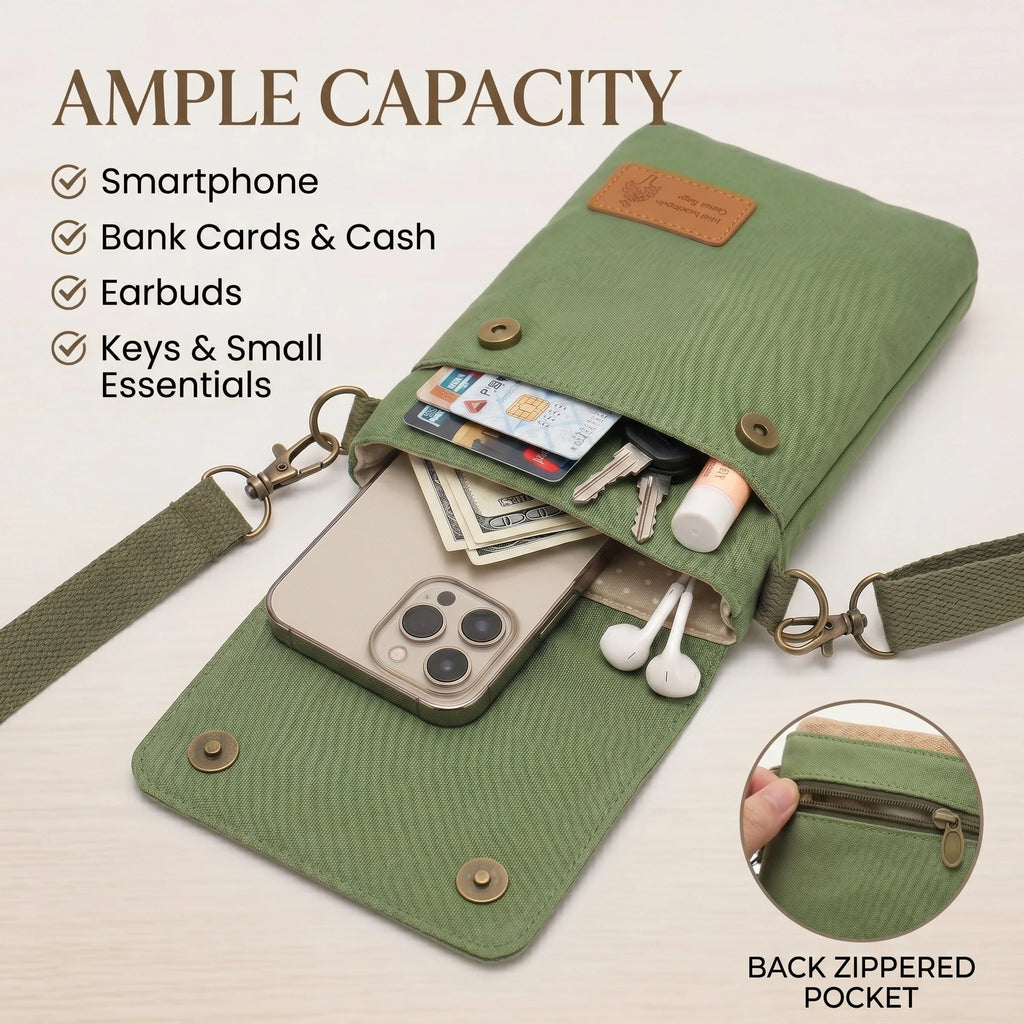 Pomelo Best Lightweight Casual Cell Phone Crossbody Bag Multi Pocket Snap Flap Shoulder Bag for Women Travel