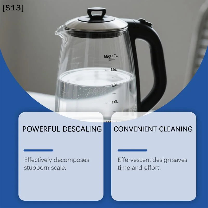 Kettle Descaler Effervescent Tablets Fast Dissolve No Scrubbing Food Grade Limescale Remover Cleaner For Electric Kettle[Q]Q@