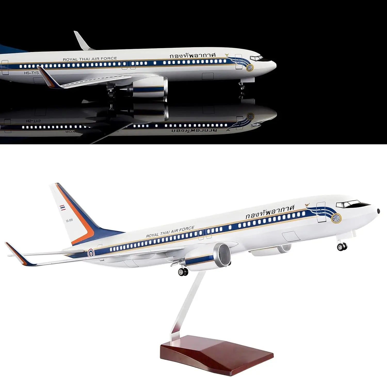 Airplane toy Thailand Air Force B737 Plane Model 47cm Scale Model Metal Model Planes Kits Display Toy planes for boys Gift By