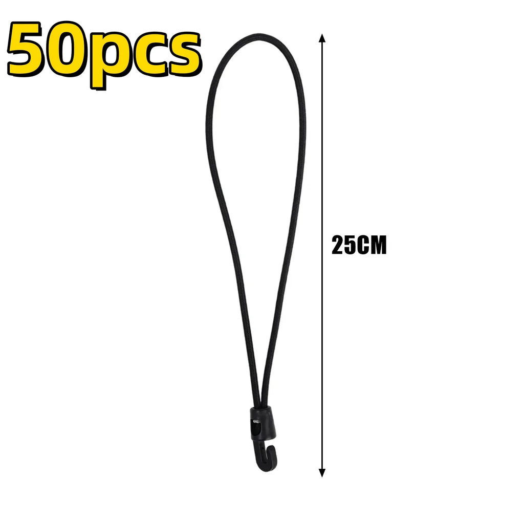 5/10/50Pcs Bungee Cord High Elasticity Expander with Hooks Rubber Tensioner for Camping Tarpaulin Luggage Strap Elastic Rope