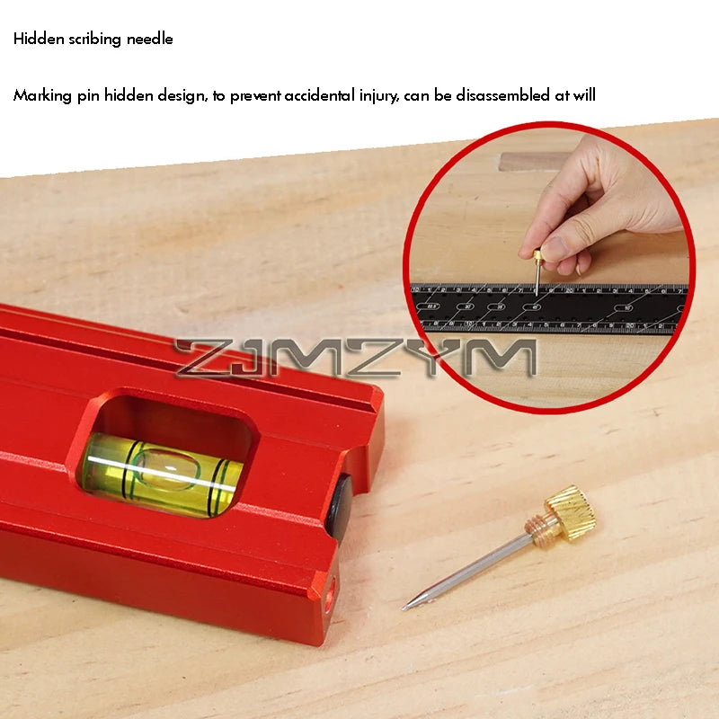 Aluminum Alloy Multi-angle Measuring Ruler Square Ruler Parallel Line Drawing Hole Scribing Ruler Layout DIY Tool отверстиями